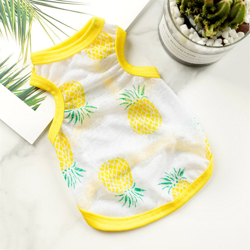 Pineapple Breathable Dog T-shirt