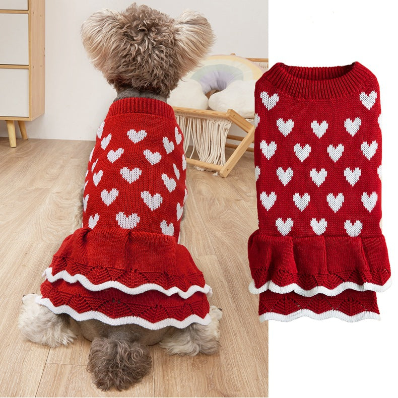 Heart dog dress
