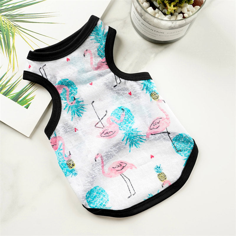 Flamingo Breathable Dog T-shirt