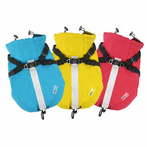 Rainfall dog harness jacket