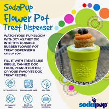 Load image into Gallery viewer, SodaPup Flower Pot Durable Rubber Treat Dispenser
