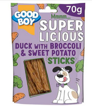 Load image into Gallery viewer, Duck, Broccoli and Sweet Potato Sticks By Good Boy

