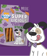 Load image into Gallery viewer, Duck, Broccoli and Sweet Potato Sticks By Good Boy
