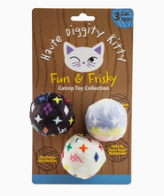 Load image into Gallery viewer, Kitty Vuiton Balls (Monogram) Organic Catnip Toys
