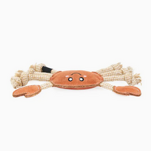 Load image into Gallery viewer, Ecozippy Suede and Rope Buddies - Crab
