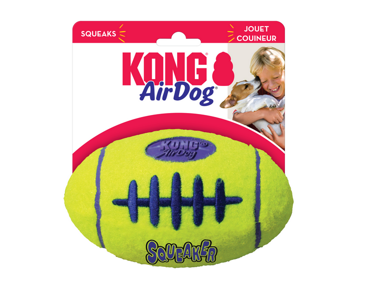 KONG AIR DOG COLLECTION MEDIUM SQUEAKER AMERICAN FOOTBALL