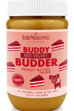 Load image into Gallery viewer, Bark Bisto - Red Velvet Buddy Budder -100% all natural dog peanut butter - 480g
