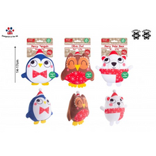 Load image into Gallery viewer, Christmas Squeaky Crinkle Animal Plush Dog Toy
