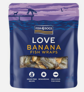 Fish4Dogs Love Banana Fish Wraps 100g