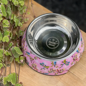 PawStory Avenue Classic Pet Bowl – Rosy Paradise