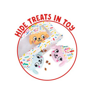 Treat Hide Birthday Plush Cake Dog Toy