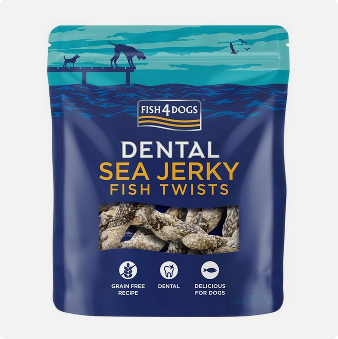 Fish4Dogs - Dental Sea Jerky Fish Twists 100g