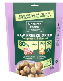 Natures Menu - Turkey Complete Freeze Dried Food 120g