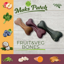 Load image into Gallery viewer, Makspatch Dog Treats. Fruit &amp; Veg Bones
