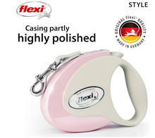 Load image into Gallery viewer, Flexi Style Tape Rose Medium 5m Retractable Dog Leash
