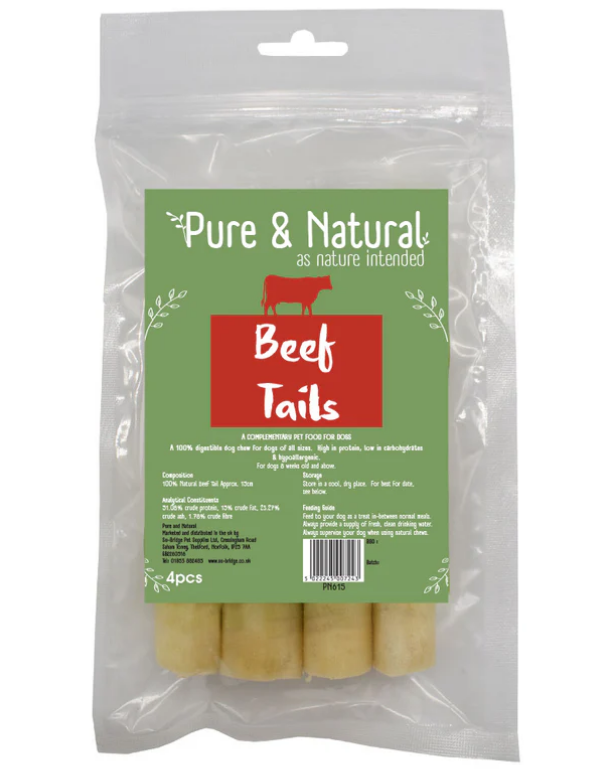 Pure & Natural - Beef Tails 4Pcs