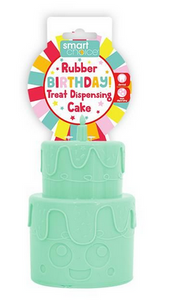 Squeaky Rubber Treat Dispensing Birthday Cake