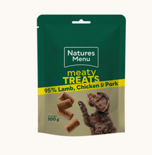 Load image into Gallery viewer, Natures Menu - Lamb &amp; Chicken Meaty Treats 100g
