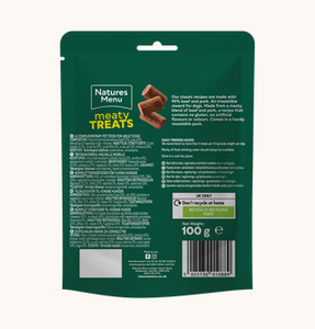 Natures Menu - Beef & Pork Meaty Treats 100g