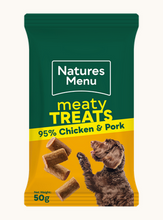 Load image into Gallery viewer, Natures Menu - Beef &amp; Pork Meaty Treats 50g
