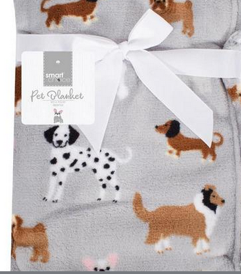 Smart Choice - Canine Dog Print Sherpa Pet Blanket