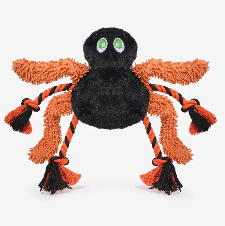 Hugsmart Pet - Halloween Night | Rope Spider - Dog Rope Toy