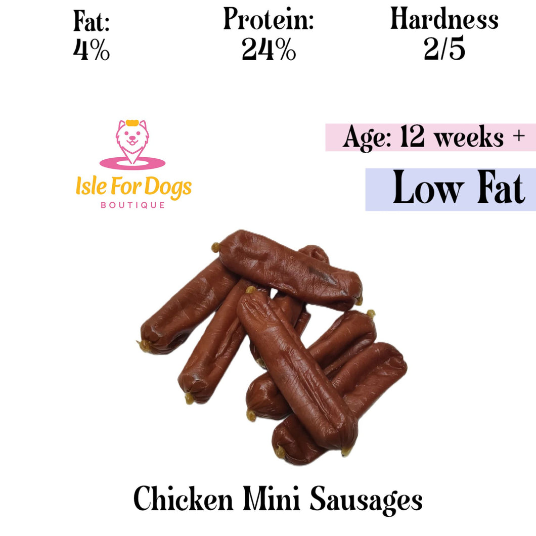Natural Dog Treats - Chicken Mini Sausages 10PK
