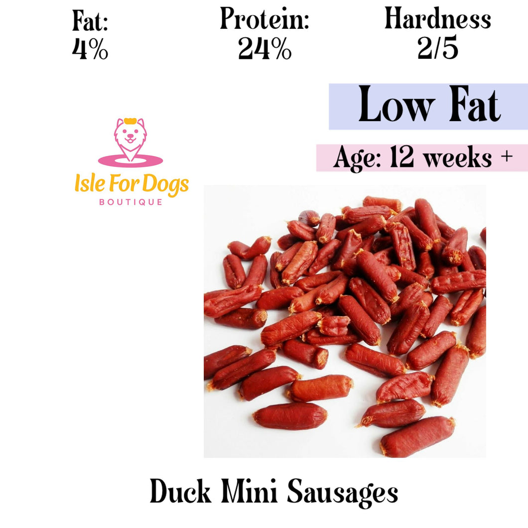 Natural Dog Treats - Duck Mini Sausages 10PK