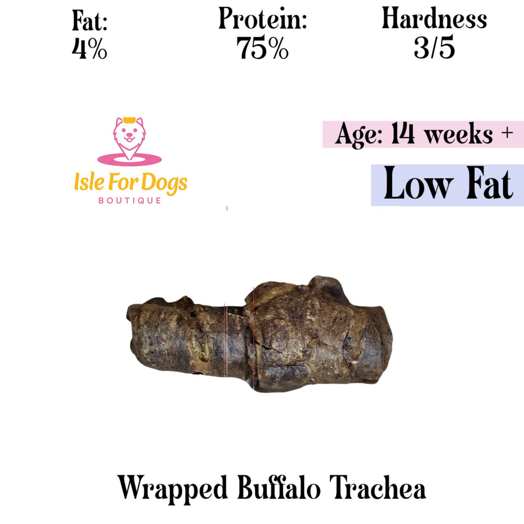 Natural Dog Treats - Wrapped Buffalo Trachea 1PC