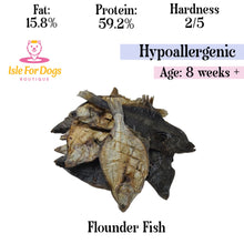 Load image into Gallery viewer, Natural Dog Treats - Flounder Fish 1PC
