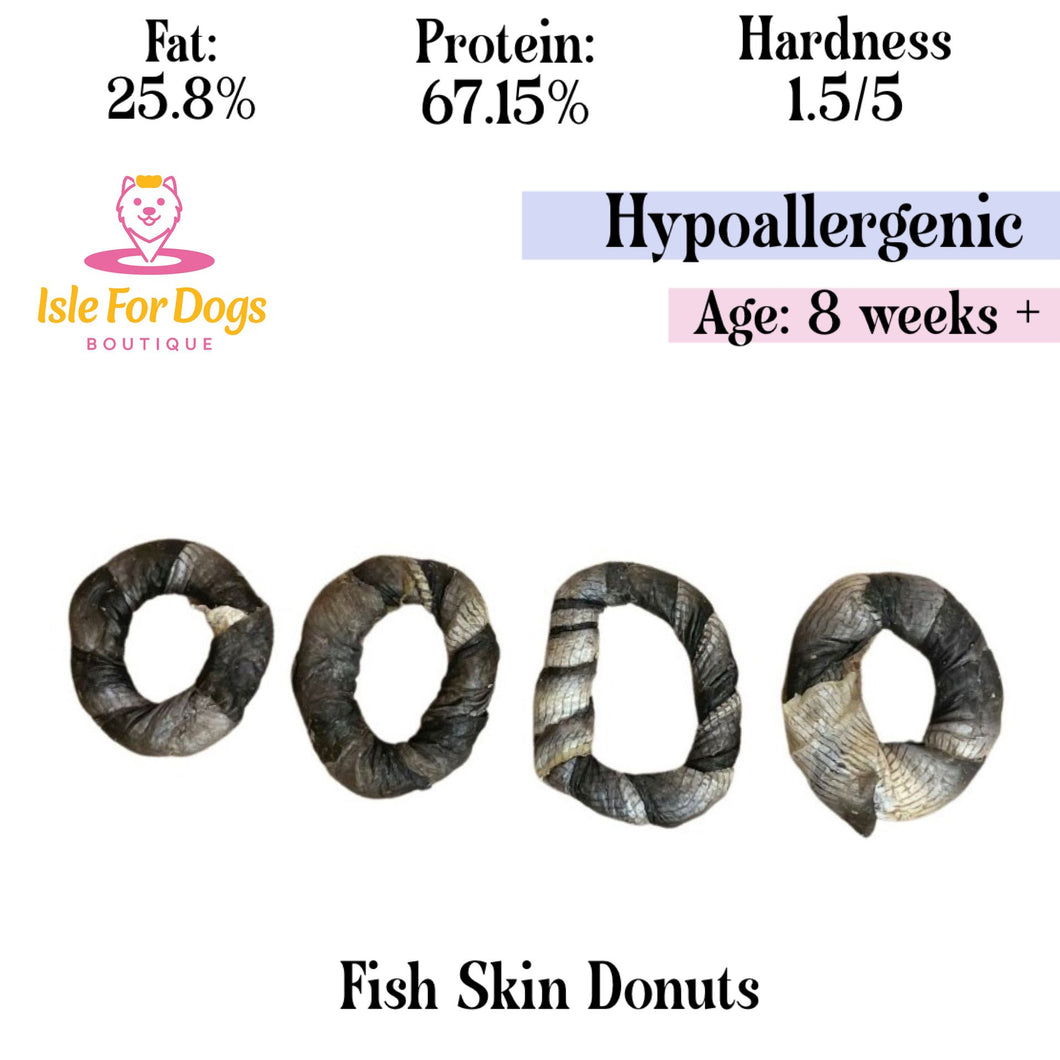 Natural Dog Treats - Fish Skin Donuts 1PC