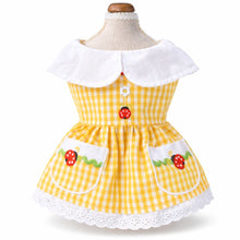 Load image into Gallery viewer, Ladybird Gingham Dog Dress
