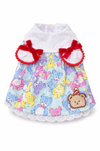 Load image into Gallery viewer, Rainbow Bear Print Eyelet Bow Dog Dress
