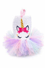 Load image into Gallery viewer, Unicorn Embroidered Rainbow Tutu Dog Dress

