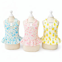 Load image into Gallery viewer, Paris Print Halter Harness Peplum Dog Dress
