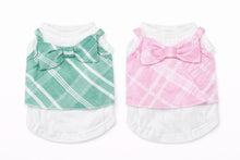 Load image into Gallery viewer, Plaid Bow Dog Top
