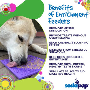 Bones Design Emat Enrichment Licking Mat - Red