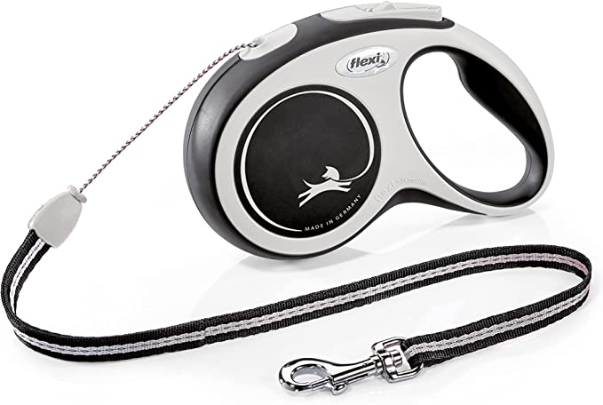 Flexi  Comfort Cord Grey & Black Small Retractable Dog Leash