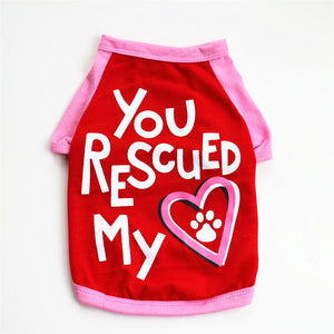 NEW You rescued my heart dog t-shirt