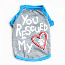 Load image into Gallery viewer, NEW You rescued my heart dog t-shirt
