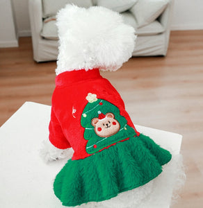 NEW Christmas Teddy Tree dress