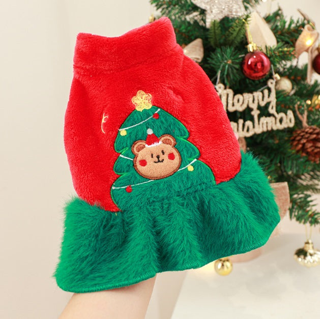 NEW Christmas Teddy Tree dress