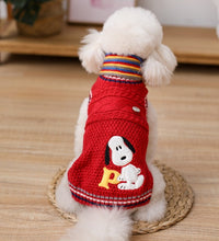 Load image into Gallery viewer, Snoopy Scarf dog jumper

