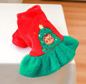 NEW Christmas Teddy Tree dress