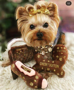 Chewy Vuiton Bone Toy