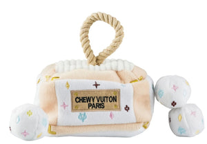 NEW White Chewy Vuiton Interactive Trunk