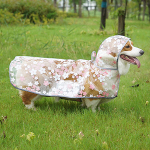 NEW Floral dog Rain cape