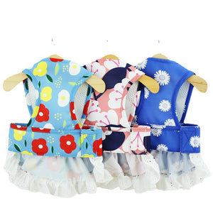 Summer dog dress and lead set