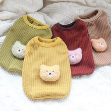 Load image into Gallery viewer, 3D Teddy Bear Ribbed Knit Puppy Vest
