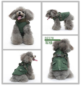 NEW Winter harness dog jacket